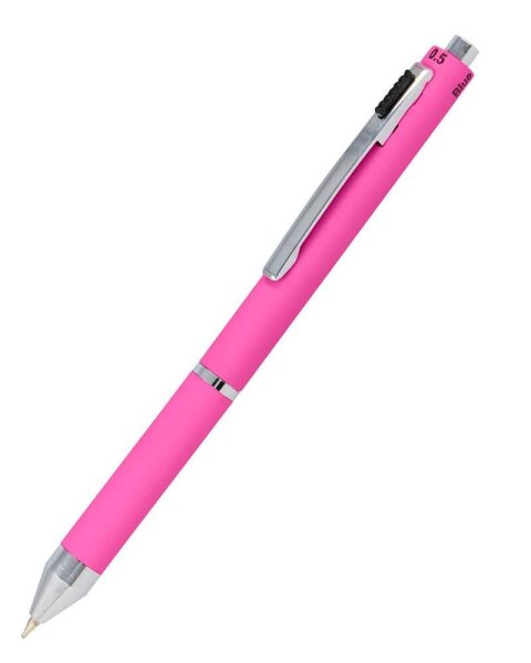 ONLINE® 4-Farben-Kugelschreiber Multipen pink, Schreibfarbe: rot, blau, schwarz, grau, 1 St.