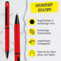 ONLINE® Kugelschreiber Hexagon Stylus rot,...