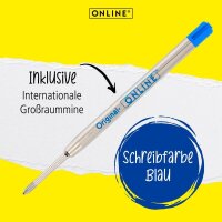 ONLINE® Kugelschreiber ALU Stylus pink, Schreibfarbe: blau, 1 St.