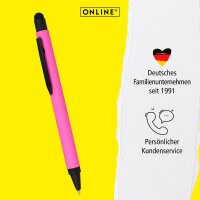 ONLINE® Kugelschreiber ALU Stylus pink, Schreibfarbe: blau, 1 St.