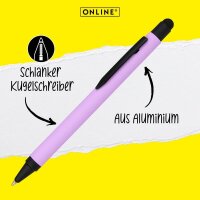 ONLINE® Kugelschreiber ALU Stylus lila, Schreibfarbe: blau, 1 St.