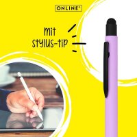 ONLINE® Kugelschreiber ALU Stylus lila, Schreibfarbe: blau, 1 St.