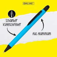 ONLINE® Kugelschreiber ALU Stylus blau, Schreibfarbe: blau, 1 St.