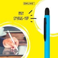 ONLINE® Kugelschreiber ALU Stylus blau, Schreibfarbe: blau, 1 St.