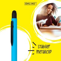 ONLINE® Kugelschreiber ALU Stylus blau, Schreibfarbe: blau, 1 St.