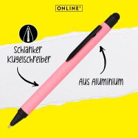 ONLINE® Kugelschreiber ALU Stylus rosa, Schreibfarbe: blau, 1 St.