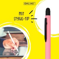 ONLINE® Kugelschreiber ALU Stylus rosa, Schreibfarbe: blau, 1 St.