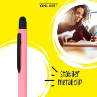 ONLINE® Kugelschreiber ALU Stylus rosa, Schreibfarbe: blau, 1 St.