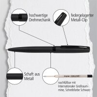 ONLINE® Kugelschreiber Eleganza schwarz, Schreibfarbe: schwarz, 1 St.