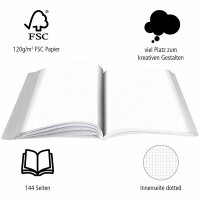 ONLINE® Notizbuch Bullet Journal Spotlights Rose DIN A5 punktkariert, mehrfarbig Softcover 144 Seiten, 1 St.