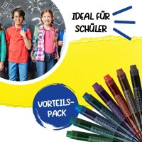 ONLINE® Tintenpatronen für Füller Kombi königsblau, schwarz, braun, nachtblau, lila, rot, grün, türkis, 40 St.