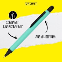 ONLINE® Kugelschreiber ALU Stylus mint, Schreibfarbe: blau, 1 St.