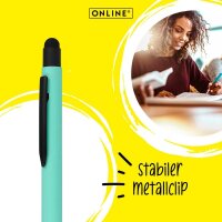 ONLINE® Kugelschreiber ALU Stylus mint, Schreibfarbe: blau, 1 St.