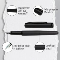 ONLINE® Eleganza Patronenfüller schwarz M (mittel), 1 St.