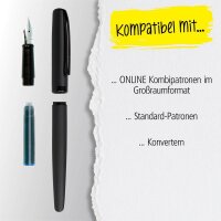 ONLINE® Eleganza Patronenfüller schwarz M (mittel), 1 St.