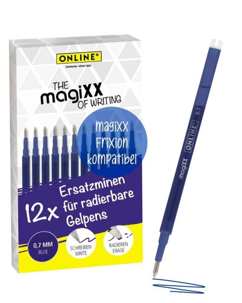 ONLINE® magiXX Gelschreiberminen blau 0,7 mm 12 St.