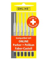 ONLINE® Kugelschreiberminen B schwarz, 6 St.