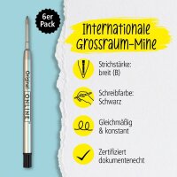 ONLINE® Kugelschreiberminen B schwarz, 6 St.