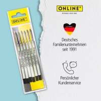 ONLINE® Kugelschreiberminen B schwarz, 6 St.
