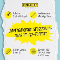 ONLINE® Kugelschreiberminen B schwarz, 6 St.