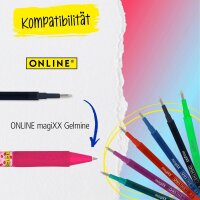 ONLINE® magiXX Fun Gelschreiber Love& 0,7 mm, Schreibfarbe: blau, 6 St.