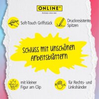 ONLINE® magiXX Fun Gelschreiber Love& 0,7 mm, Schreibfarbe: blau, 6 St.