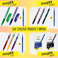 ONLINE® magiXX Fun Gelschreiber Spring 0,7 mm, Schreibfarbe: blau, 6 St.