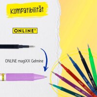 ONLINE® magiXX Fun Gelschreiber Spring 0,7 mm, Schreibfarbe: blau, 6 St.
