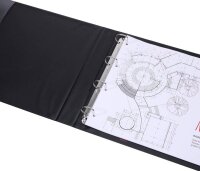 VELOFLEX Ringbuch 4-Ringe schwarz 4,5 cm DIN A3 quer, 1 St.