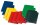 VELOFLEX Sammelmappen 32,0 cm 3x rot, 3x blau, 2x gelb, 2x grün, 2x schwarz, 12 St.