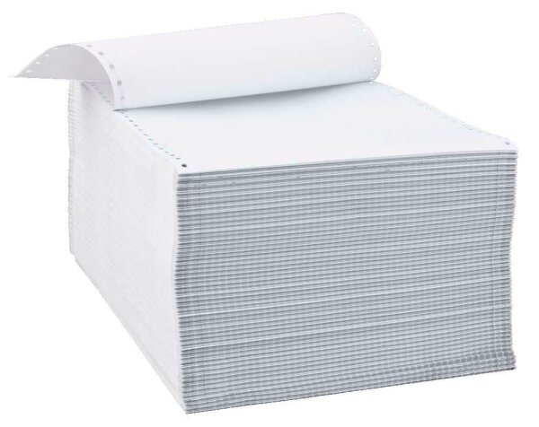 dundee Endlospapier A4 hoch 4-fach, 52 g/qm weiß 500 Blatt