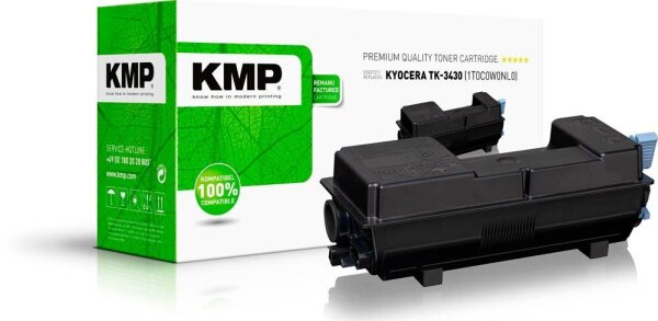 KMP  schwarz Toner kompatibel zu KYOCERA TK-3430
