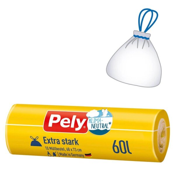Pely Müllbeutel Extra stark 60,0 l transparent, 10 St.