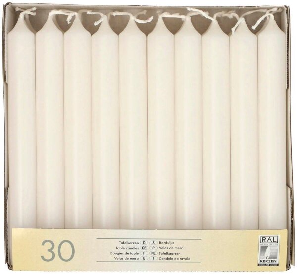 STARPAK Kerzen weiß, 30 St.