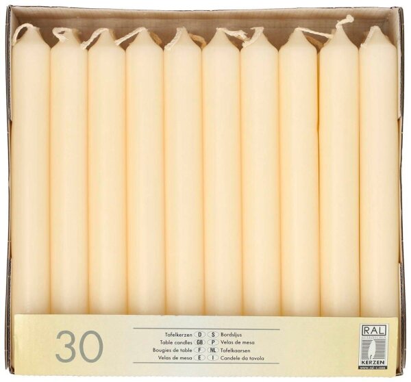STARPAK Kerzen creme, 30 St.