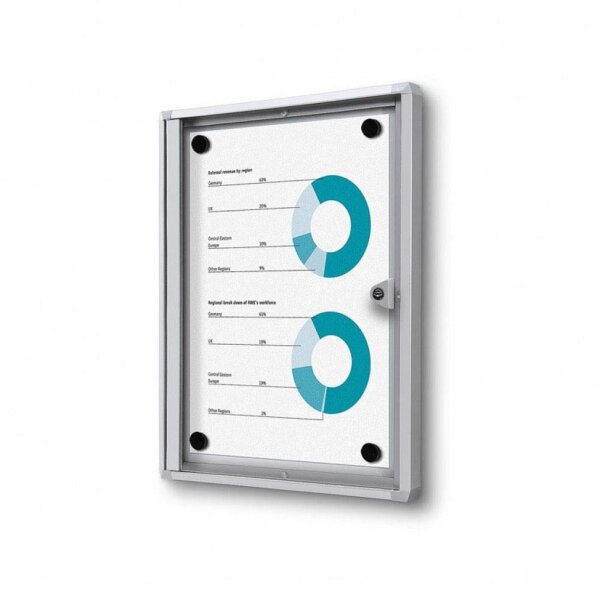 Showdown® Displays Schaukasten Economy XS B1 silber 1x DIN A4 27,1 x 2,6 x 35,0 cm, 1 St.