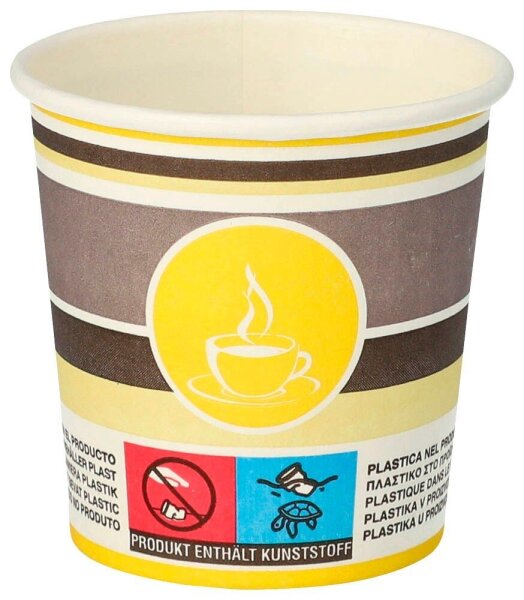 STARPAK Einweg-Trinkbecher To Go mehrfarbig 0,1 l, 80 St.