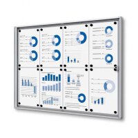 Showdown® Displays Schaukasten Economy XS silber 8x...