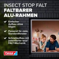 tesa Fliegengitter Insect Stop FALT weiß 0,8-1,4 x 0,8-1,4 m