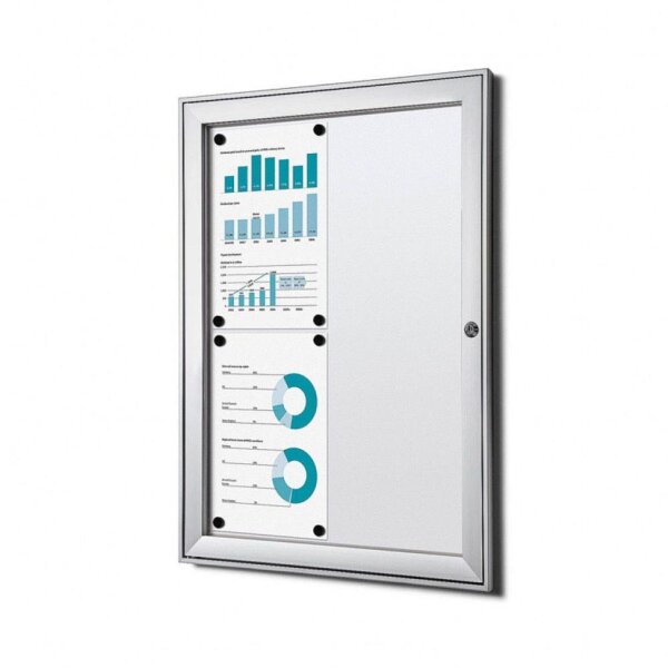 Showdown® Displays Schaukasten S B1 grau 4x DIN A4 52,1 x 2,3 x 69,6 cm, 1 St.
