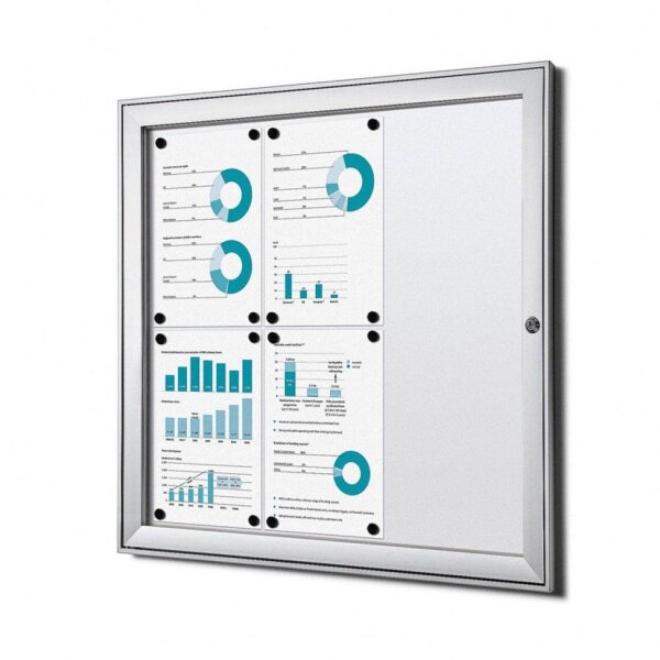 Showdown® Displays Schaukasten S B1 grau 6x DIN A4 74,1 x 2,3 x 69,6 cm, 1 St.