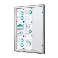 Showdown® Displays Schaukasten S B1 grau 9x DIN A4...