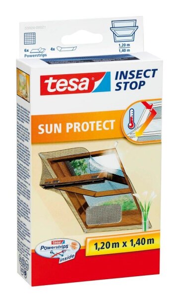 tesa Fliegengitter Insect Stop SUN PROTECT anthrazit 1,2 x 1,4 m