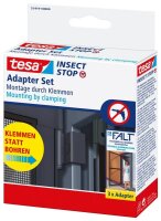 tesa Klemmscharnier für Fliegengitter Insect Stop Falt Adapter Set anthrazit