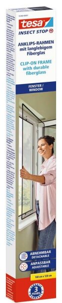 tesa Fliegengitter Insect Stop Clip On anthrazit 1,2 x 1,4 m