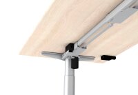 Kerkmann Move 1 base elektrisch höhenverstellbarer Schreibtisch eiche hell rechteckig, T-Fuß-Gestell silber 120,0 x 80,0 cm