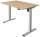Kerkmann Move 1 base elektrisch höhenverstellbarer Schreibtisch eiche hell rechteckig, T-Fuß-Gestell silber 120,0 x 80,0 cm