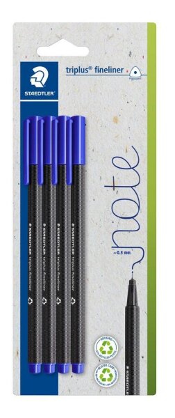 STAEDTLER triplus® Fineliner blau 0,3 mm, 4 St.