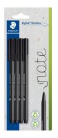 STAEDTLER triplus® Fineliner schwarz 0,3 mm, 4 St.