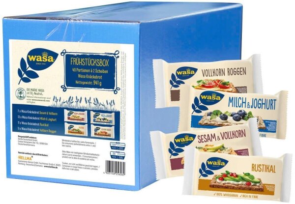 wasa® Frühstücksbox Knäckebrot, 40 St.